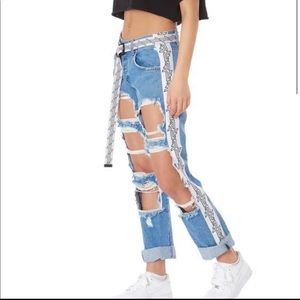 LF Carmar denim distressed jeans
